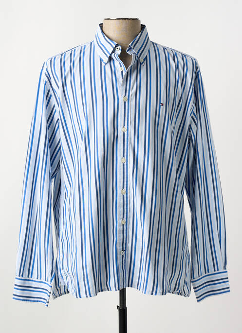 Chemise manches longues bleu multicolore TOMMY HILFIGER pour homme