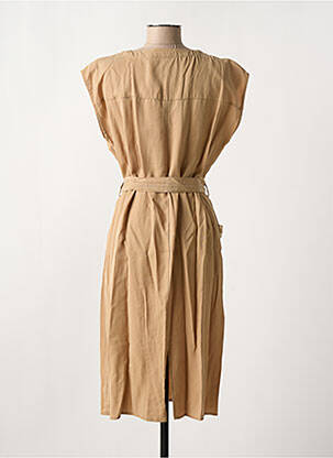 Robe mi-longue sans manche sans manche beige CREAM femme