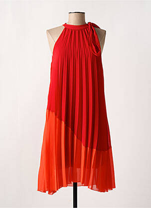 Robe mi-longue sans manche sans manche rouge XT STUDIO femme