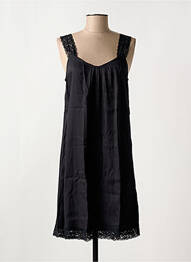 Robe mi-longue coupe fluide sans manche noir CREAM femme