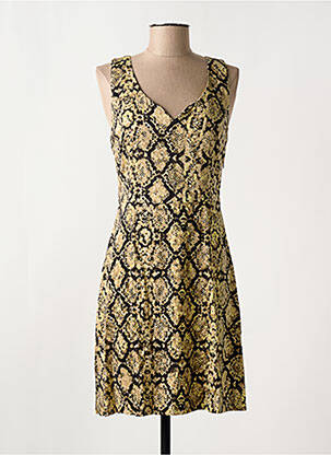 Robe mi-longue imprimé fantaisie sans manche noir LOLA ESPELETA femme