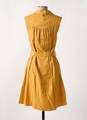Robe mi-longue manches courtes manches courtes jaune LOLA ESPELETA femme
