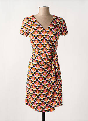 Robe courte manches courtes manches courtes orange LOLA ESPELETA femme