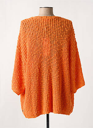 Gilet manches longues maille tricot orange CREAM femme
