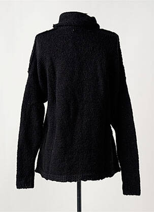 Pull coupe droite manches longues noir COSTA 8 MANI femme