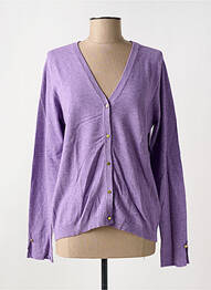 Gilet manches longues coupe cintrée violet CREAM femme