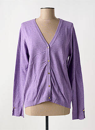 Gilet manches longues coupe cintrée violet CREAM femme