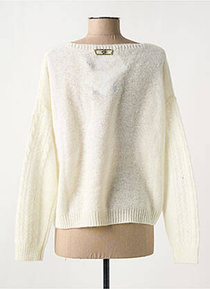 Pull coupe cintrée manches longues blanc FRACOMINA femme
