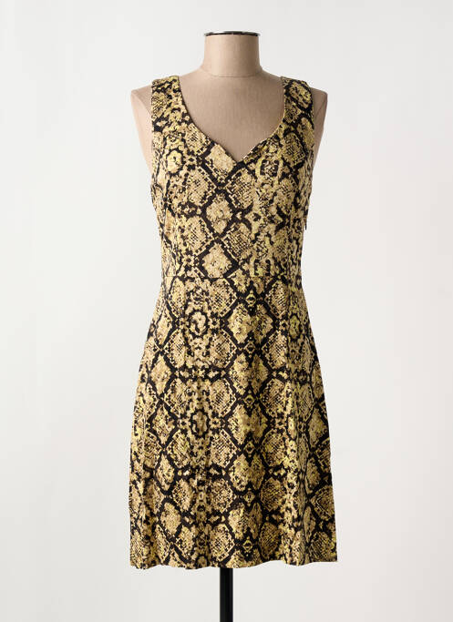 Robe mi-longue imprimé fantaisie sans manche noir LOLA ESPELETA femme
