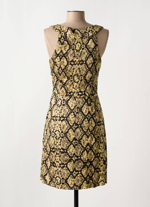 Robe mi-longue imprimé fantaisie sans manche noir LOLA ESPELETA femme