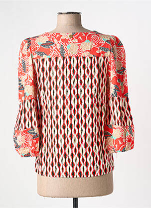 Blouse imprimé fleurs manches 3/4 rouge LOLA ESPELETA femme