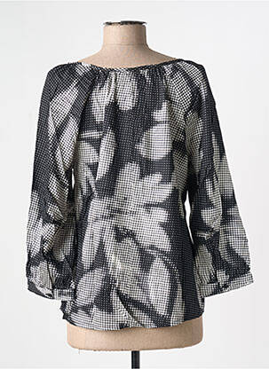 Blouse tissage popeline manches 3/4 noir CREAM femme