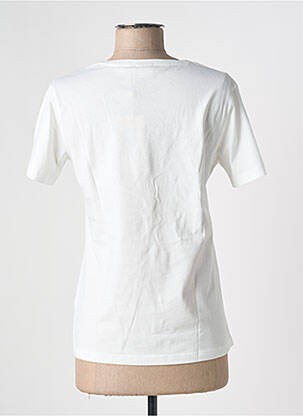 T-shirt sérigraphie manches courtes blanc CREAM femme