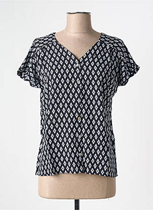 Chemisier manches courtes manches courtes noir CONCEPT K femme