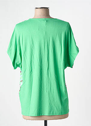 T-shirt imprimé fantaisie manches courtes vert BARBARA LEBEK femme