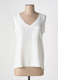Débardeur col v sans manche beige CONCEPT K femme