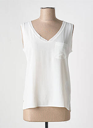 Débardeur col v sans manche beige CONCEPT K femme