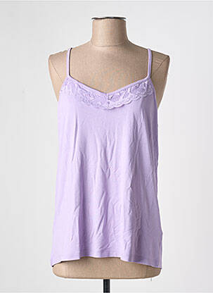 Top tissage jersey fines bretelles violet CREAM femme