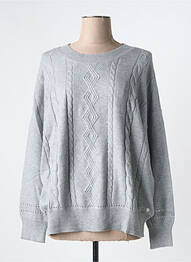 Pull tissage chiné manches longues gris CREAM femme