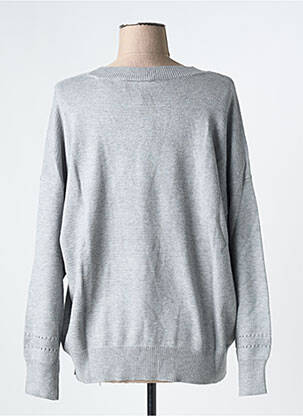 Pull tissage chiné manches longues gris CREAM femme