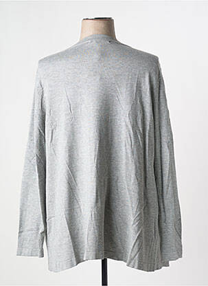 Gilet manches longues col rond gris CONCEPT K femme