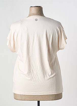 T-shirt col v manches courtes rose CONCEPT K femme