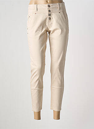 Pantalon 7/8 stretch taille normale beige CREAM femme