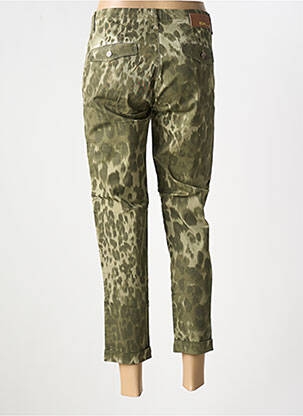 Pantalon 7/8 tissage popeline taille normale vert EVA KAYAN femme