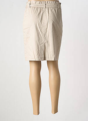 Jupe courte taille haute beige JULIE GUERLANDE femme