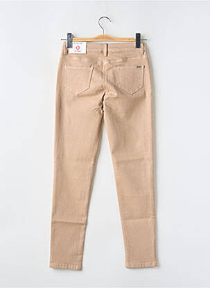 Jeans skinny stretch taille basse marron MORGAN femme