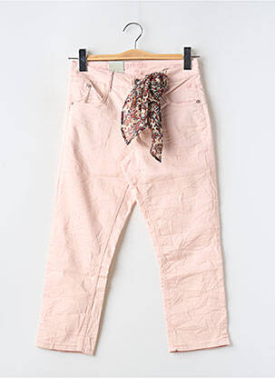 Pantacourt stretch taille normale rose CREAM femme