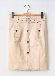 Jupe courte poches beige MORGAN femme