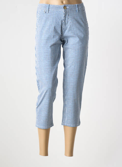 Pantacourt stretch taille basse bleu CREAM femme
