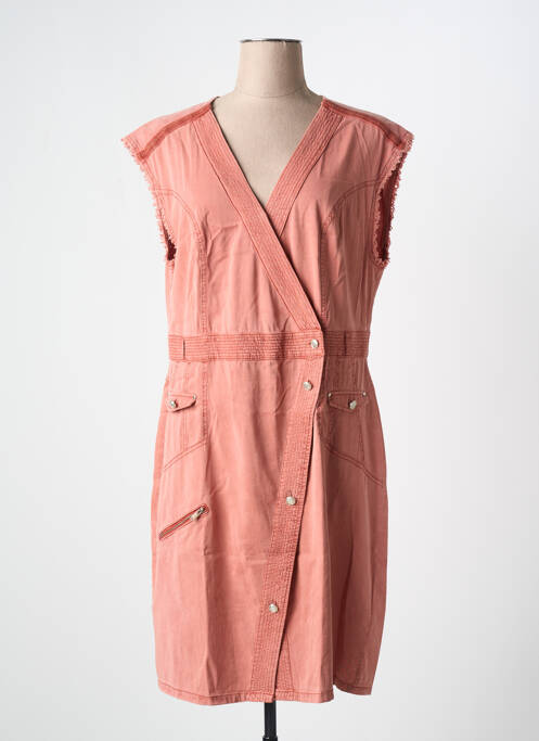 Robe mi-longue orange EVA KAYAN pour femme