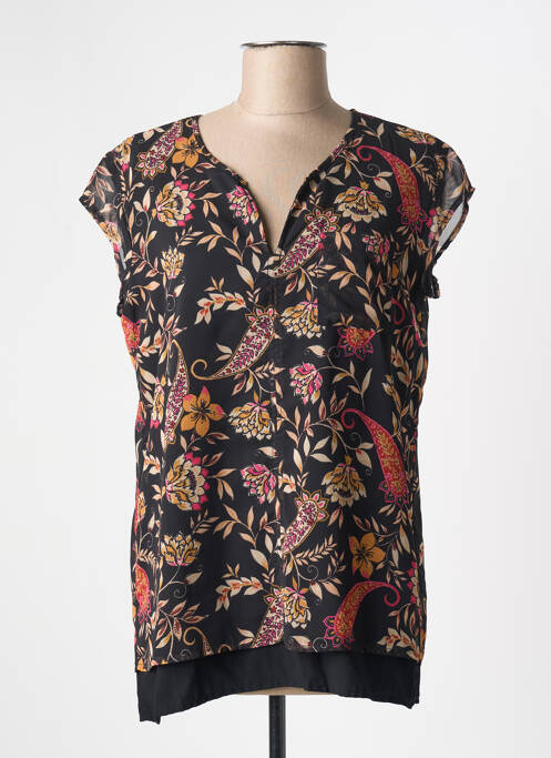 Tunique manches courtes noir 7 SEASONS pour femme