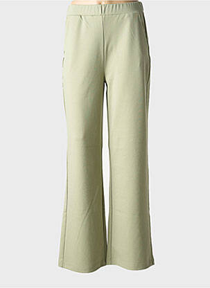 Pantalon flare stretch taille haute vert CREAM femme