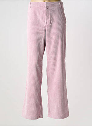 Pantalon droit stretch taille haute rose CREAM femme