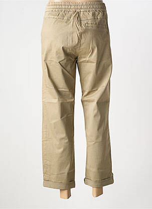Pantalon 7/8 tissage popeline taille normale marron CREAM femme