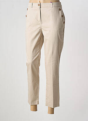 Pantalon chino taille basse taille basse beige JULIE GUERLANDE femme