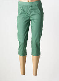 Pantacourt stretch taille normale vert CONCEPT K femme