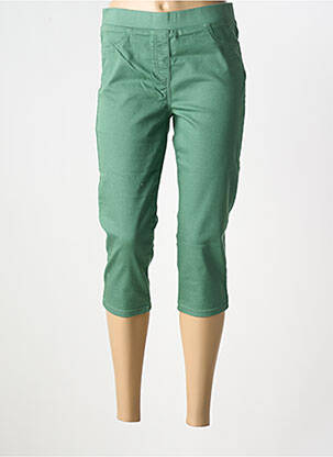 Pantacourt stretch taille normale vert CONCEPT K femme