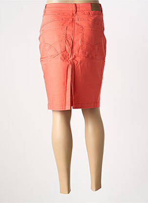 Jupe mi-longue stretch orange CREAM femme