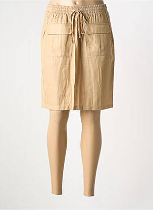 Jupe mi-longue coupe droite beige CREAM femme