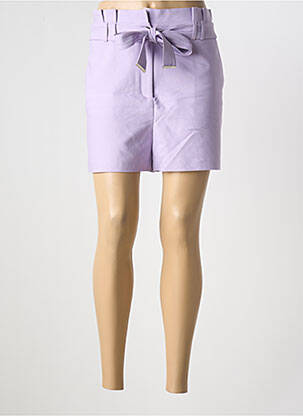 Short taille à pinces taille haute violet MORGAN femme