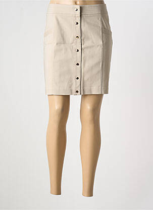 Mini-jupe taille normale beige MORGAN femme