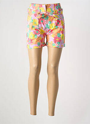 Short taille à pinces taille haute jaune FRACOMINA femme