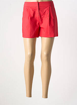 Short taille à pinces taille haute rouge FRACOMINA femme