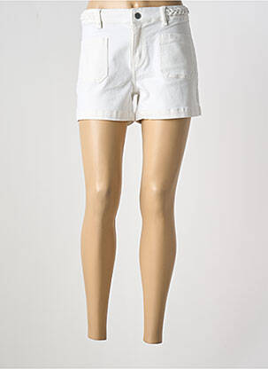 Short tissage denim taille normale blanc MORGAN femme