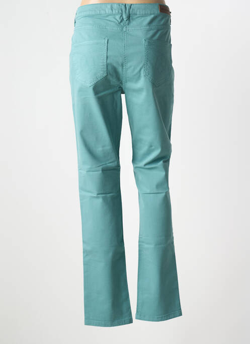 Pantalon slim tissage popeline taille normale vert JULIE GUERLANDE femme