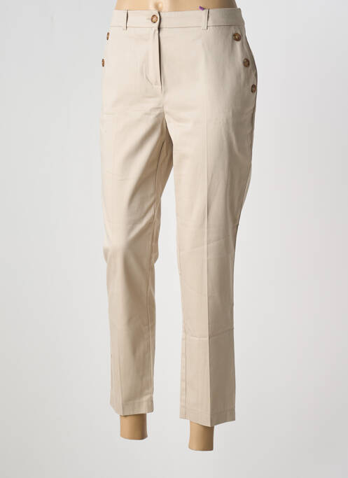Pantalon chino taille basse taille basse beige JULIE GUERLANDE femme